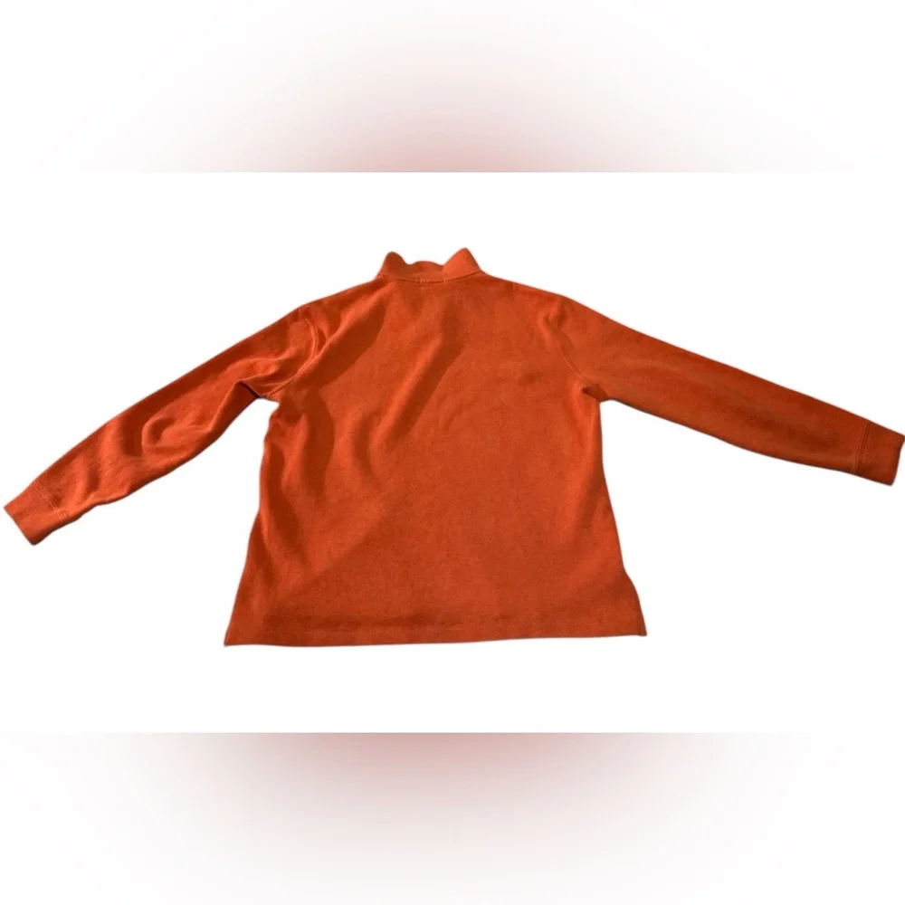 Polo by Ralph Lauren Vibrant Orange 1/4 Zip-Up Ribbed Sweater In Men’s Size L